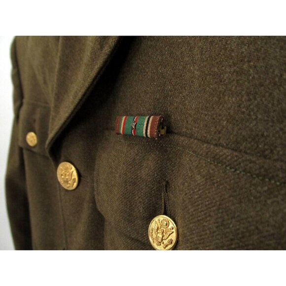 WWII US Army Air Corp Wool Jacket Olive 9th Army Utah Beach Northeast Europe 35L - Picture 4 of 15